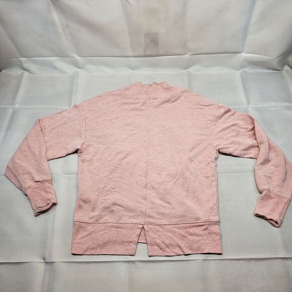 Athleta Apollo Mock Crewneck Sweatshirt Conch‎ Pink Heather Size Small - Picture 8 of 9